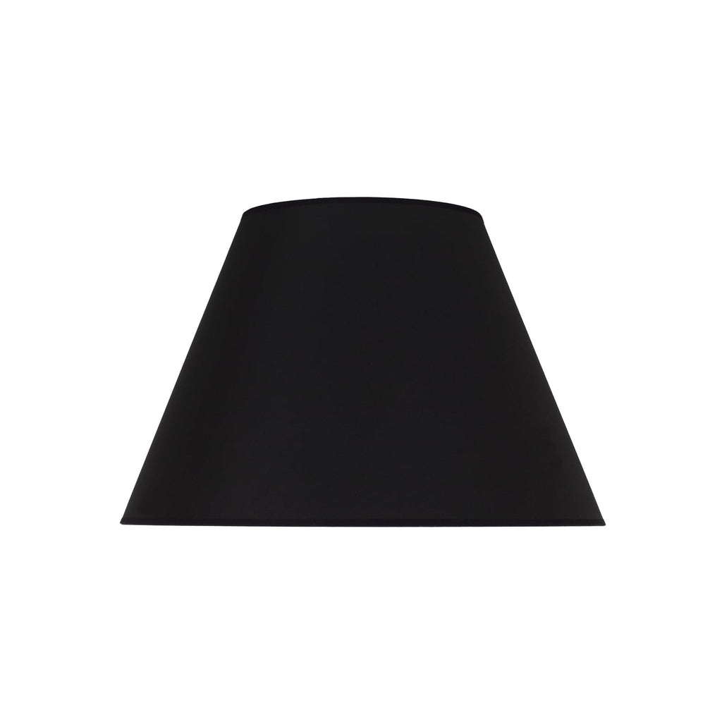 Lampeskjerm Sofia tekstil svart/hvit Ø35 cm forfra