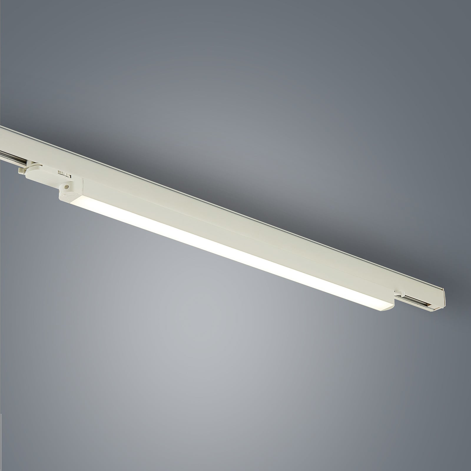 LED 3-fase skinnelampe Harlow hvit med påmontert LED-lyskilde