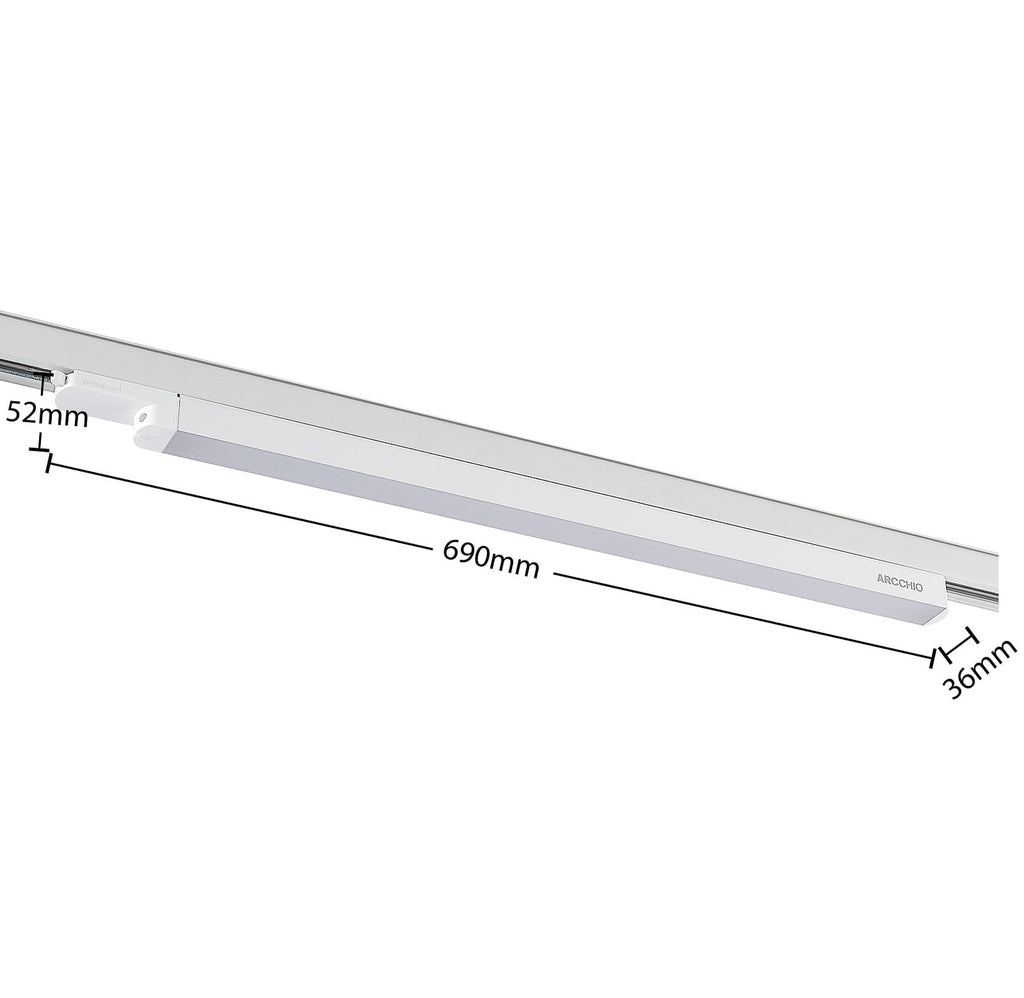LED 3-fase skinnelampe Harlow hvit sideprofil