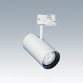 LED 3-fase skinnespot Luca L hvit 34W 24° 3000K forfra