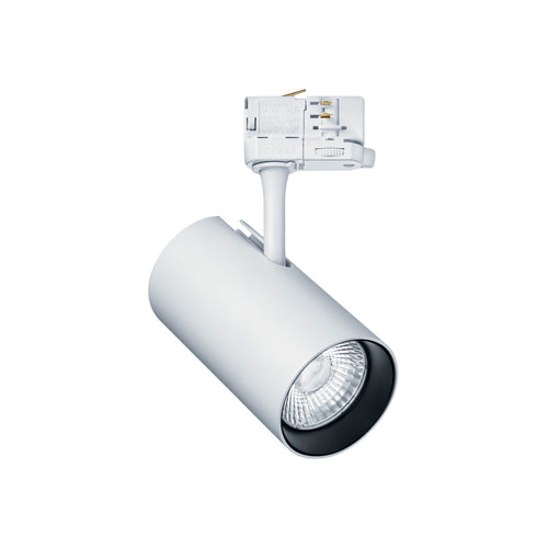 LED 3-fase skinnespot Luca L hvit 34W 24° 3000K detalj