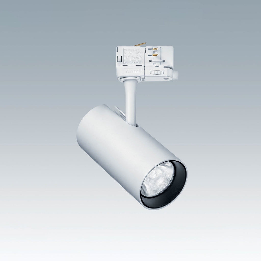 LED 3-fase skinnespot Luca M hvit forfra