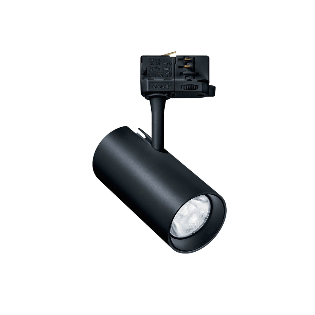 LED 3-fase skinnespot Luca M svart 23W 38° 3000K - THORN detalj og montert