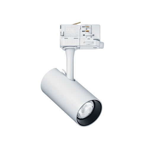 LED 3-fase skinnespot Luca S hvit 15W 38° 3000K bakside