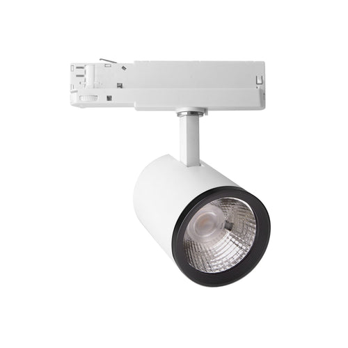 LED 3-fase skinnespot Marco hvit 37W 4000K Ø9 cm forfra