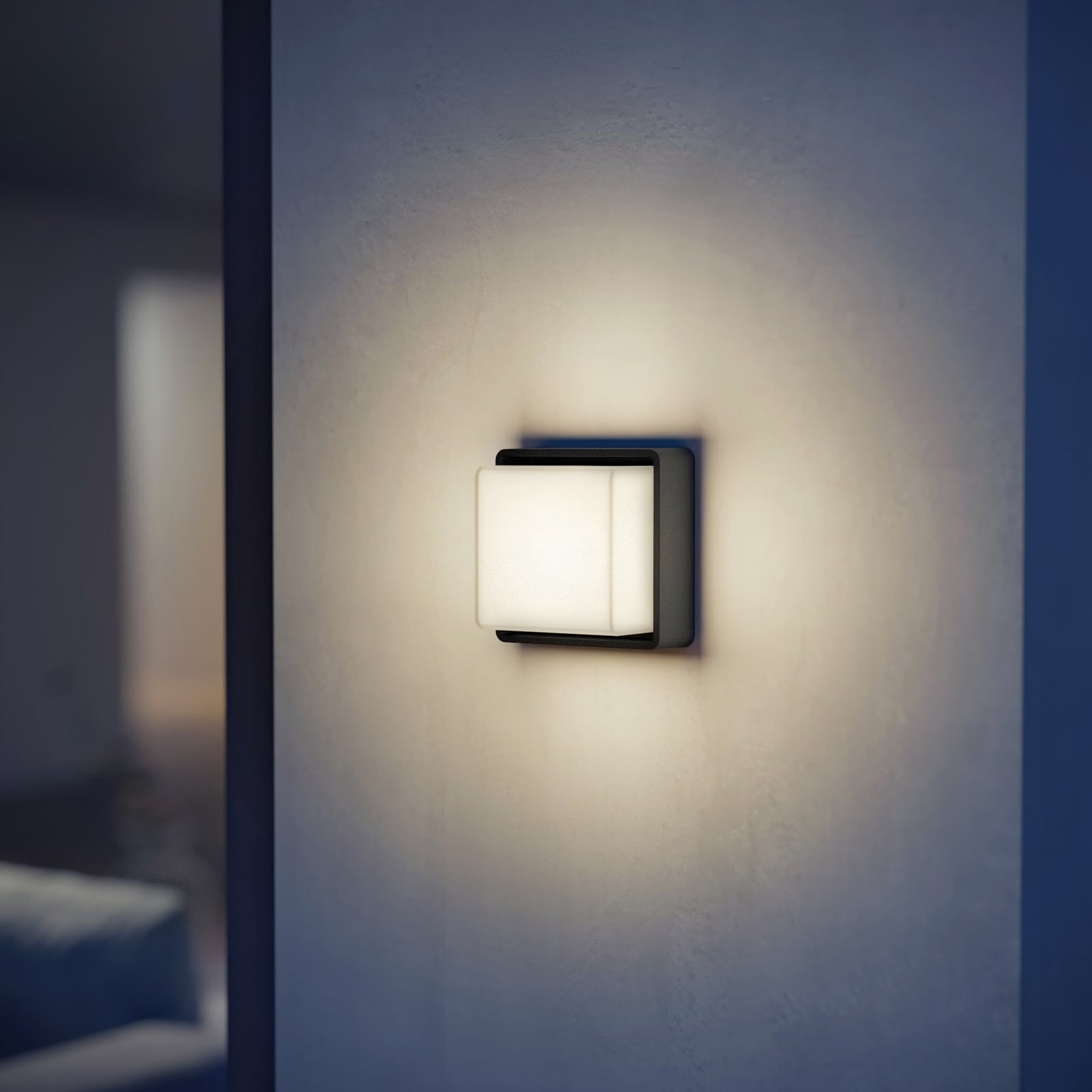 LED utevegglampe L 845 C appstyrt dimbar IP44 STEINEL bakside
