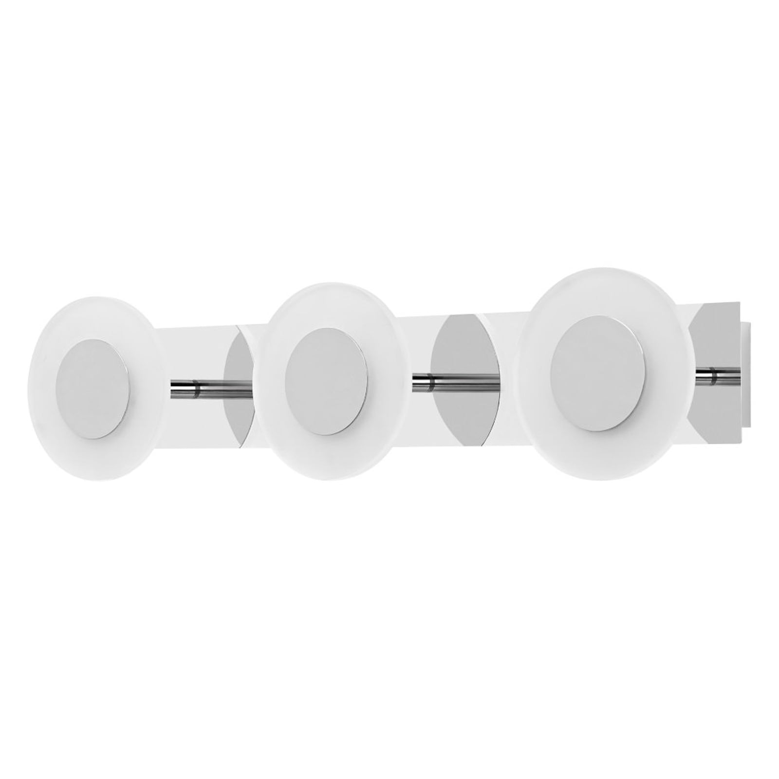 LED baderomslampe 3-lys dimbar sølv 52 cm IP44 WiFi detalj av lysarm