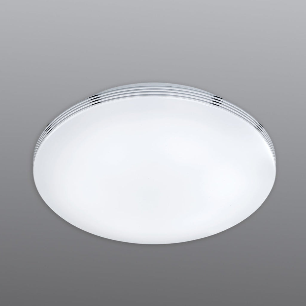 LED baderomslampe Apart hvit krom Ø35 cm IP44 forfra