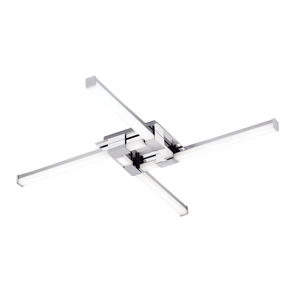 LED baderomslampe Argo 4-lys krom/hvit IP44 helhet