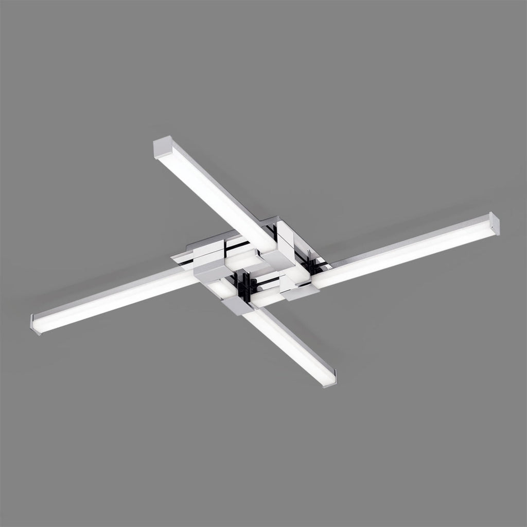LED baderomslampe Argo 4-lys krom/hvit IP44 montert