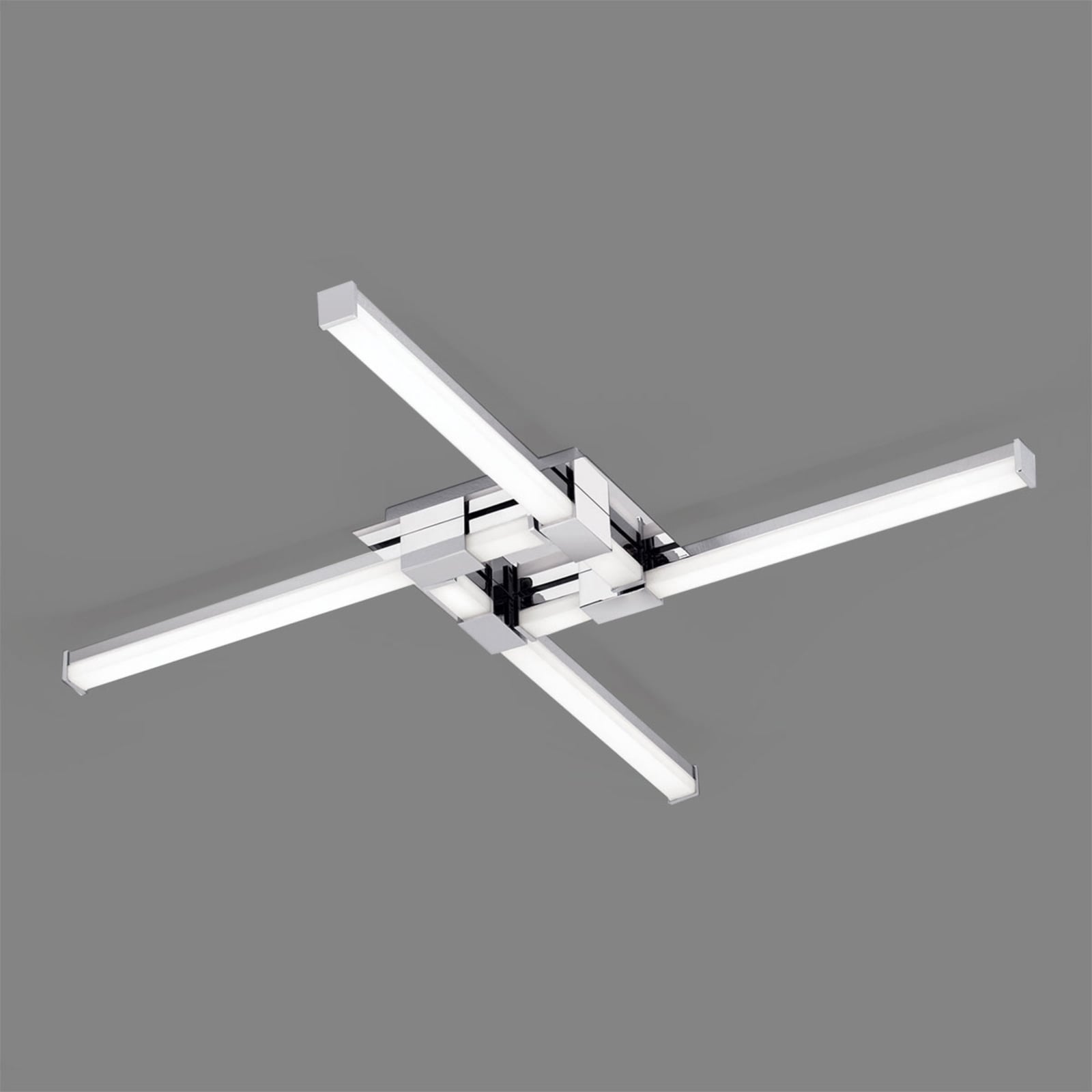 LED baderomslampe Argo 4-lys krom/hvit IP44 montert