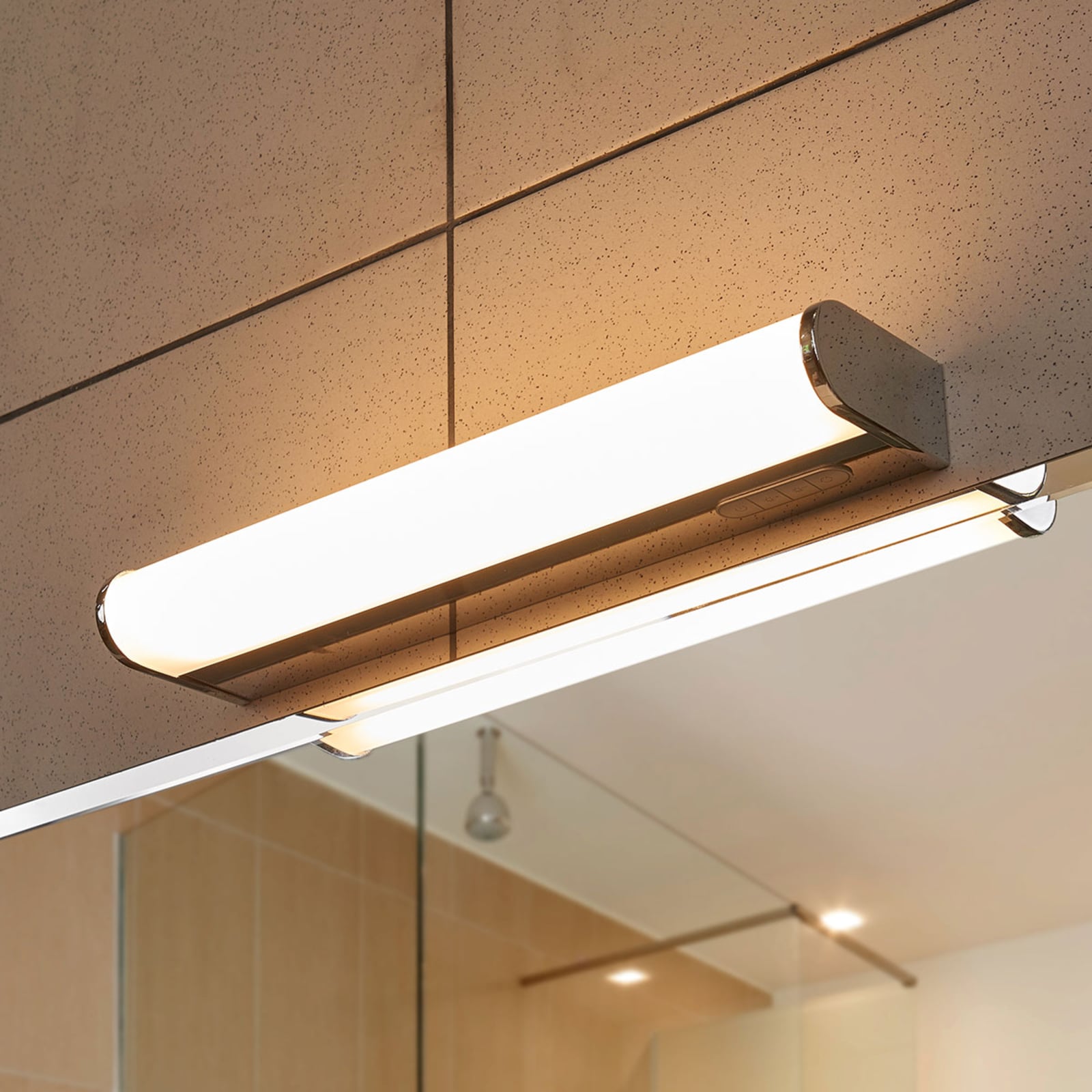 LED baderomslampe Jesko vegg dimbar CCT 33 cm IP44 forfra