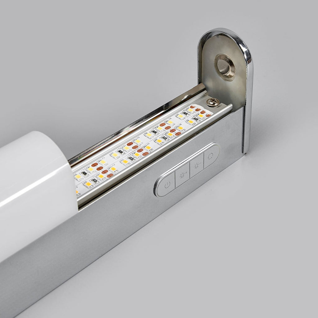 LED baderomslampe Jesko vegg dimbar CCT 33 cm IP44 detalj av materialer