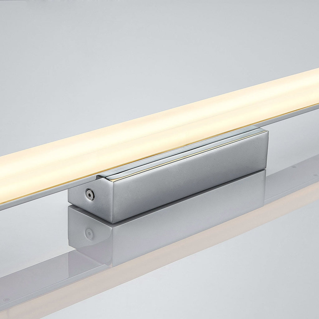 LED baderomslampe Levke akryl krom 75 cm dimbar IP44 dimmer bryter