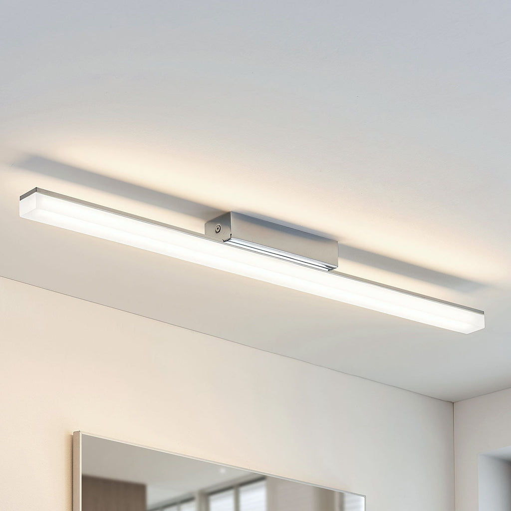 LED baderomslampe Levke akryl krom 75 cm dimbar IP44 forfra