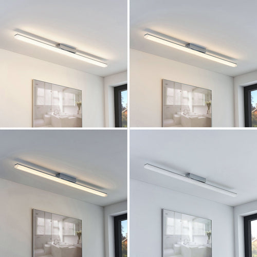 LED baderomslampe Levke dimbar krom/hvit 100 cm bakside