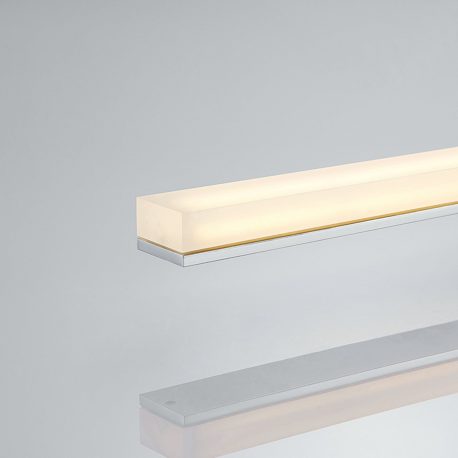 LED baderomslampe Levke dimbar krom/hvit 100 cm lysspredning