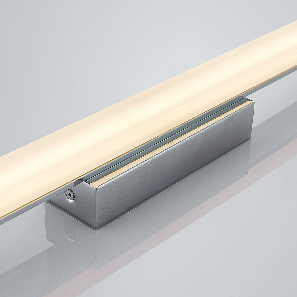 LED baderomslampe Levke dimbar krom/hvit 100 cm nærbilde akryl