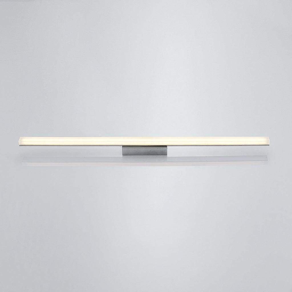 LED baderomslampe Levke dimbar krom/hvit 100 cm nærbilde metall