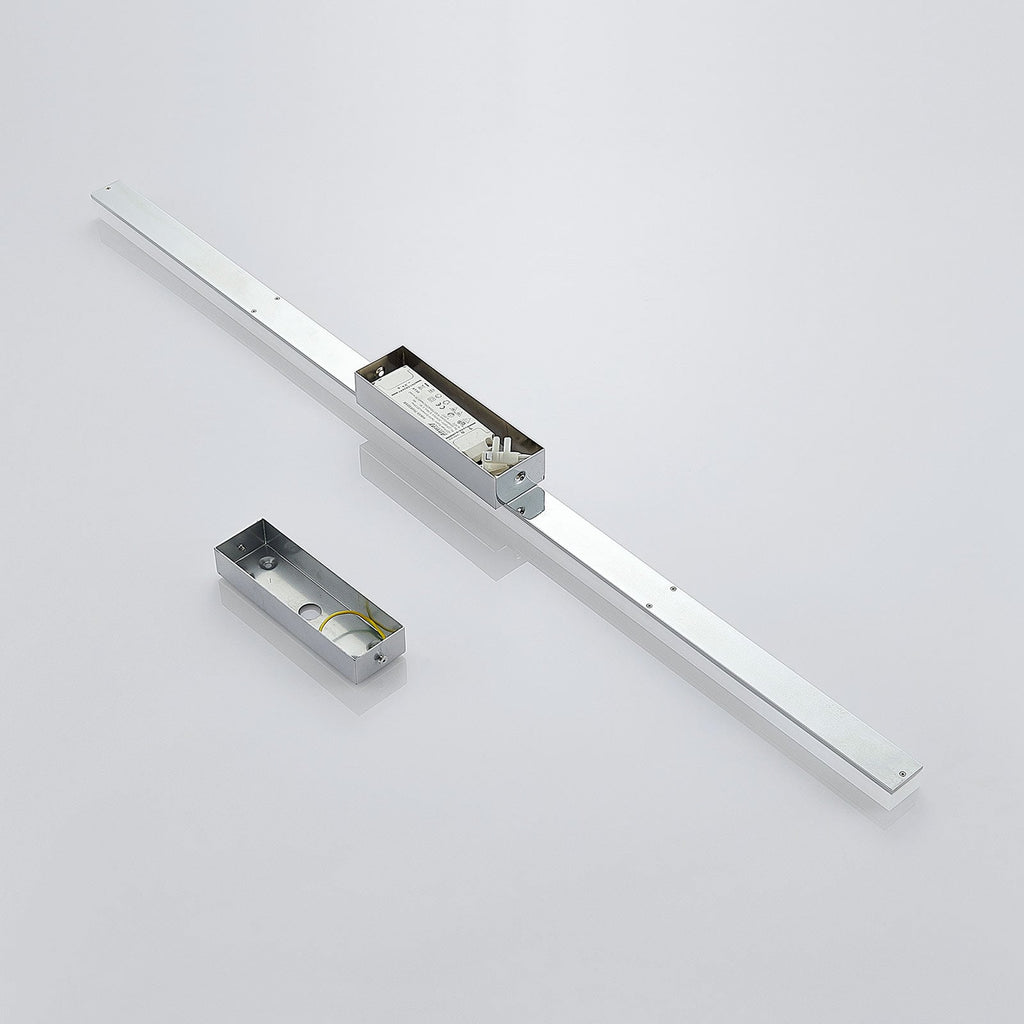 LED baderomslampe Levke dimbar krom/hvit 100 cm veggbryter