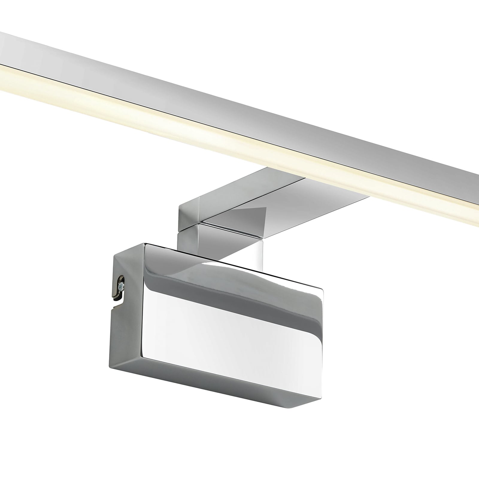 LED baderomslampe Marlee krom 50 cm IP44 3000K nærbilde av kromfinish