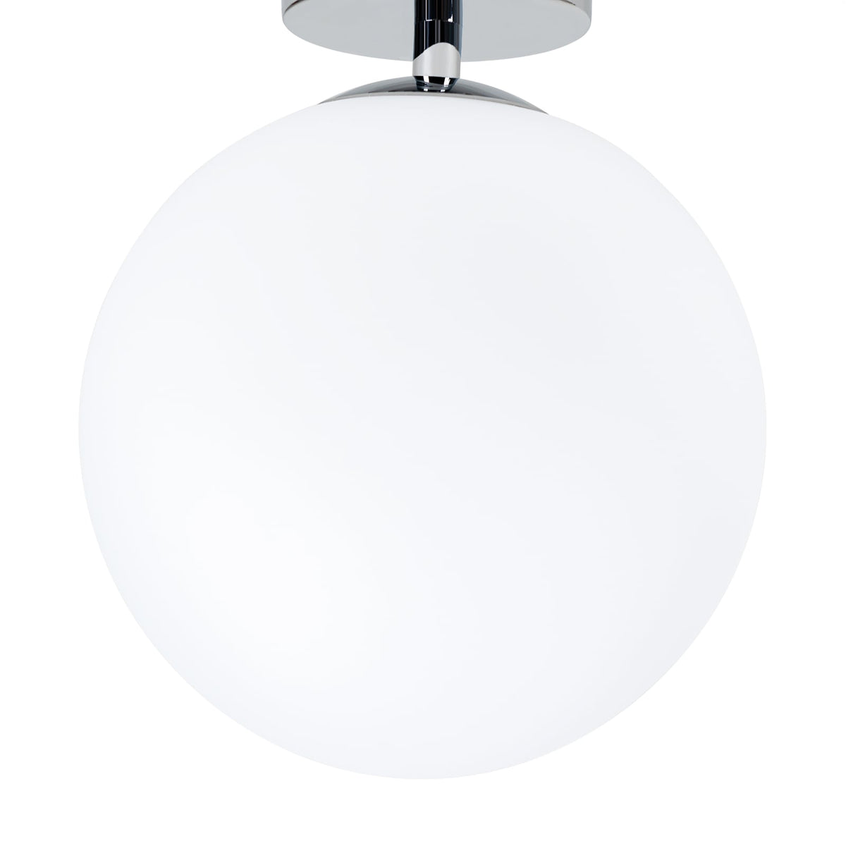 LED baderomslampe Maviris hvitt glass fra siden