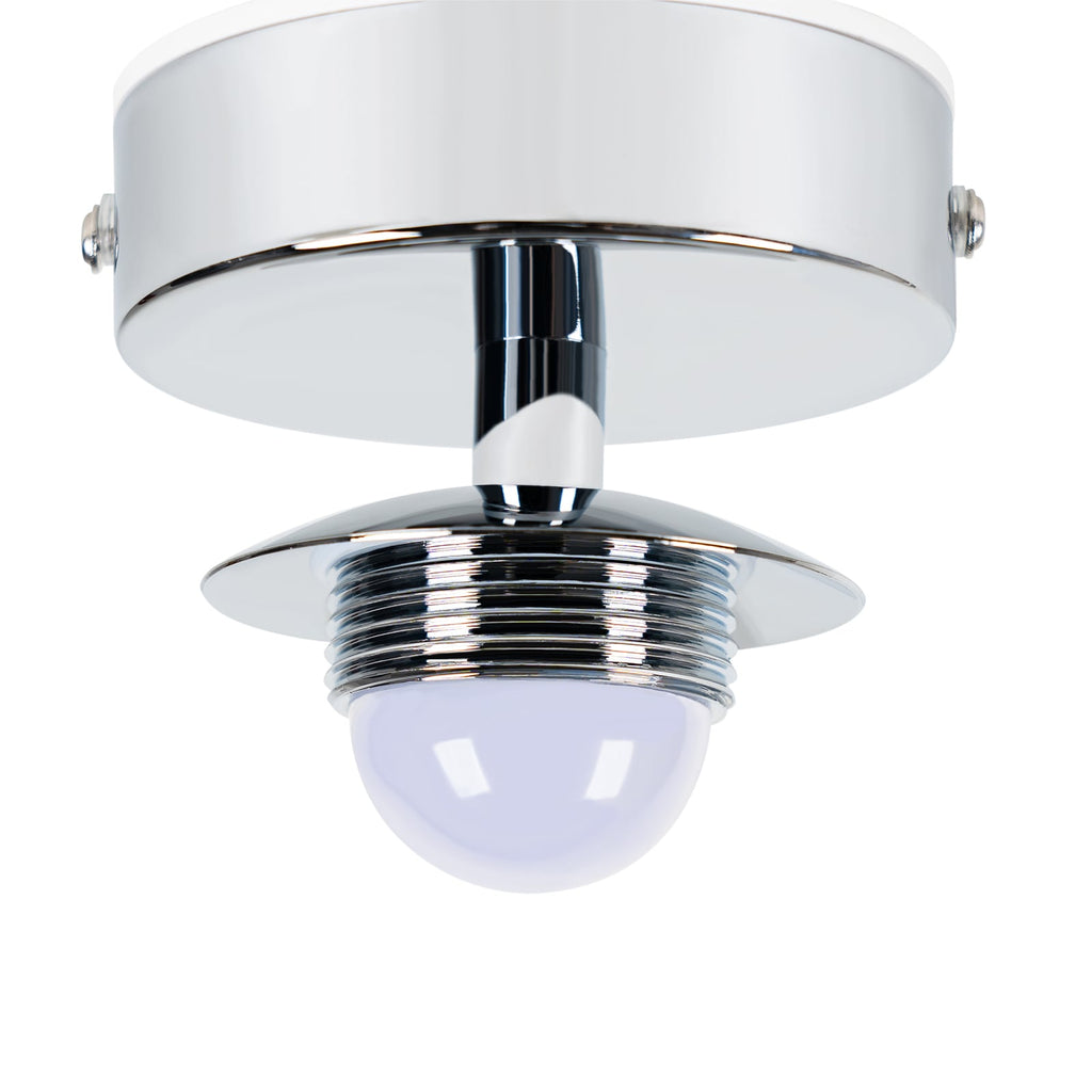 LED baderomslampe Maviris krom og glass sammenstilling