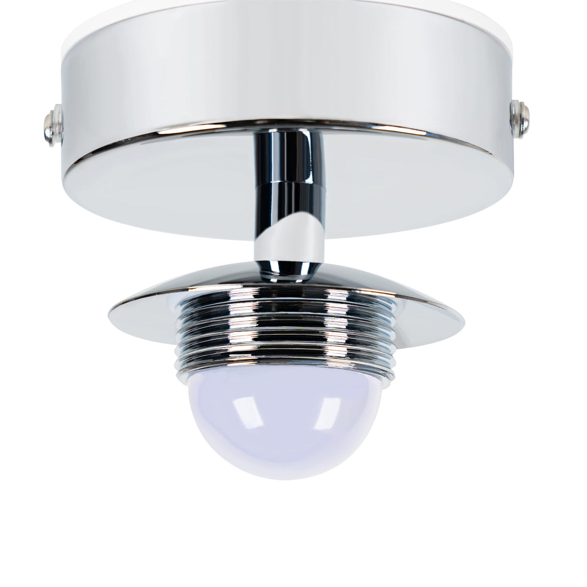 LED baderomslampe Maviris krom og glass sammenstilling