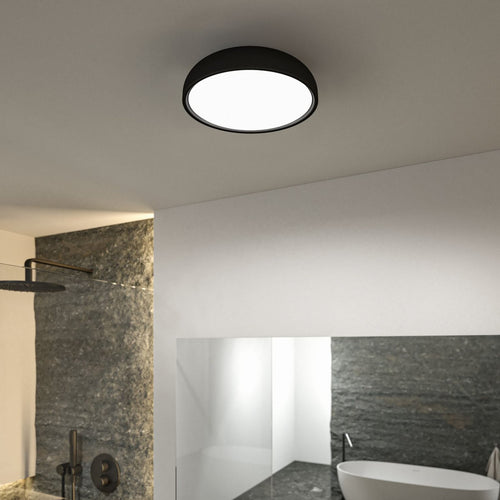 LED baderomslampe Oka CCT svart front