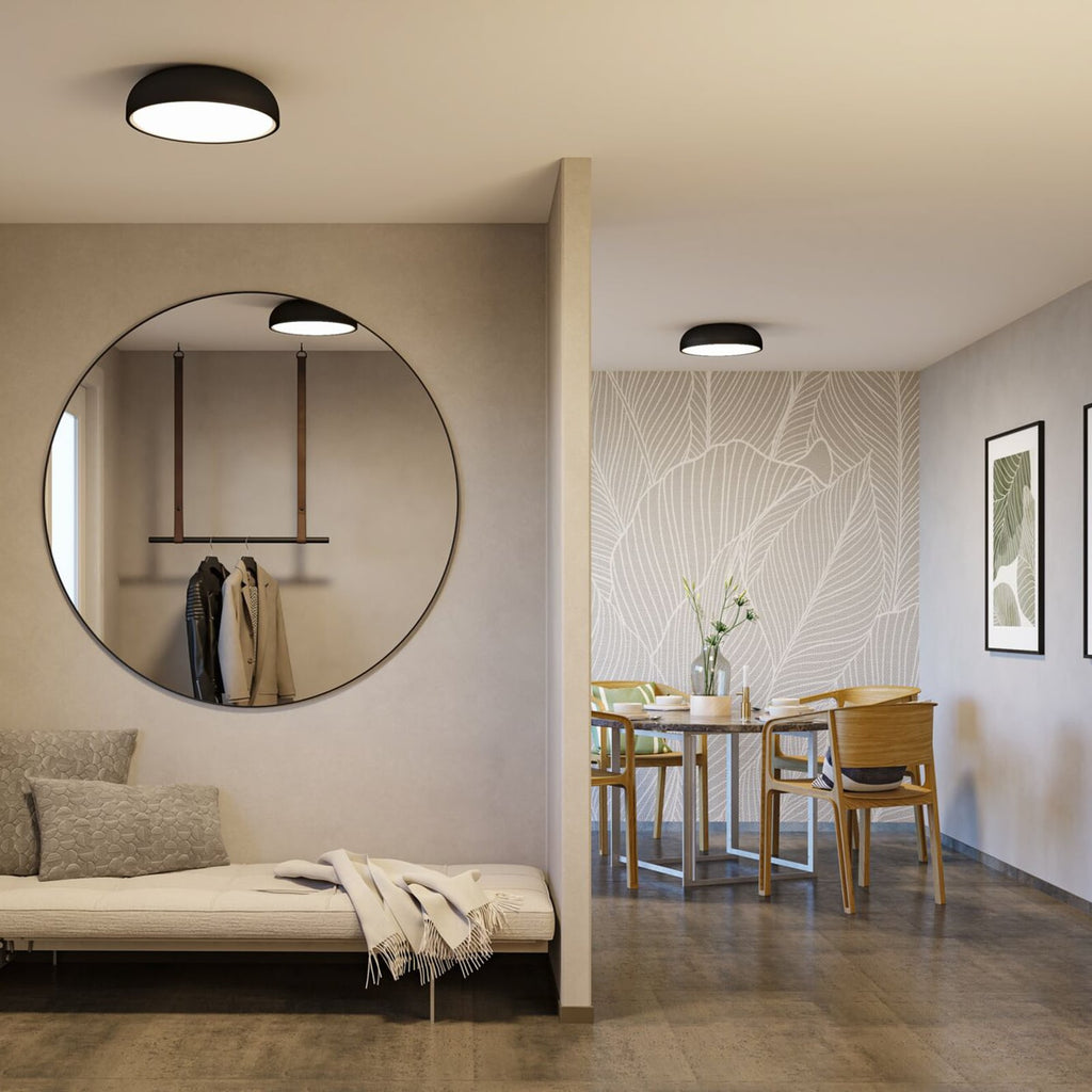 LED baderomslampe Oka CCT svart lysmodus dagslys hvit