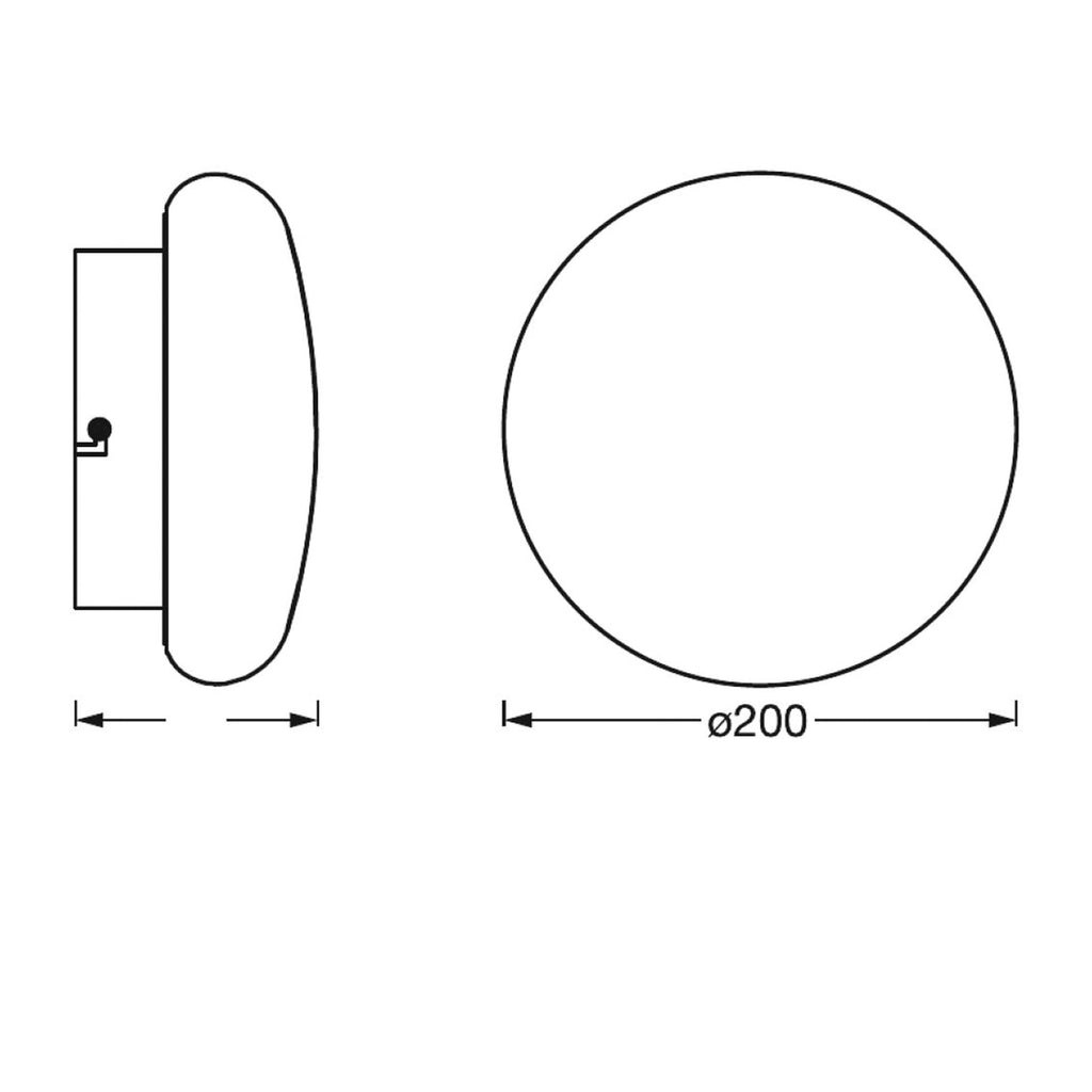 LED baderomslampe Orbis Wall Aqua WiFi dimbar sideprofil