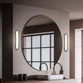 LED baderomslampe Pil svart plast forfra
