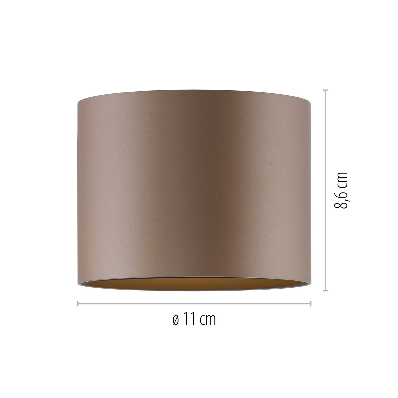 Detalj av LED baderomslampe Point bronse