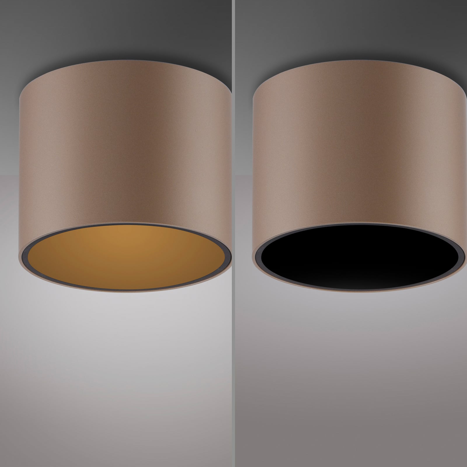 Nærbilde av LED baderomslampe Point bronse