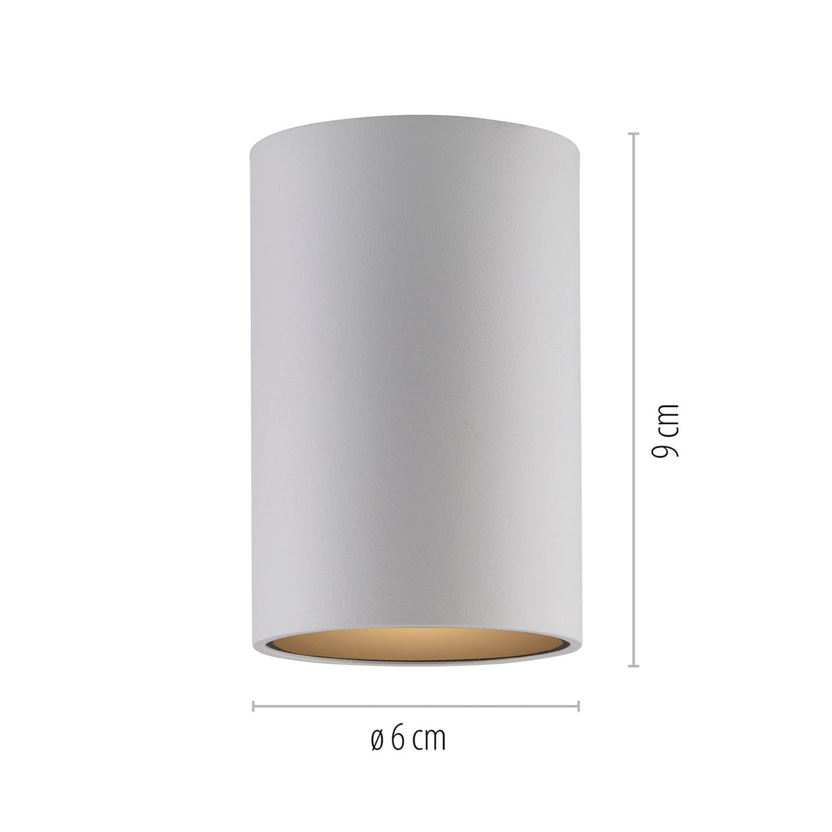 LED baderomslampe Point hvit Ø6 cm 6W dimbar IP44 detalj