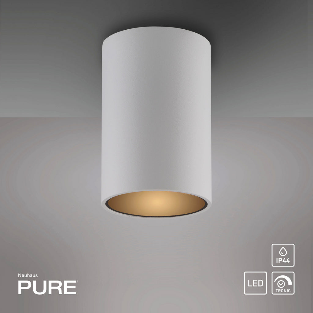 LED baderomslampe Point hvit Ø6 cm 6W dimbar IP44 sideprofil