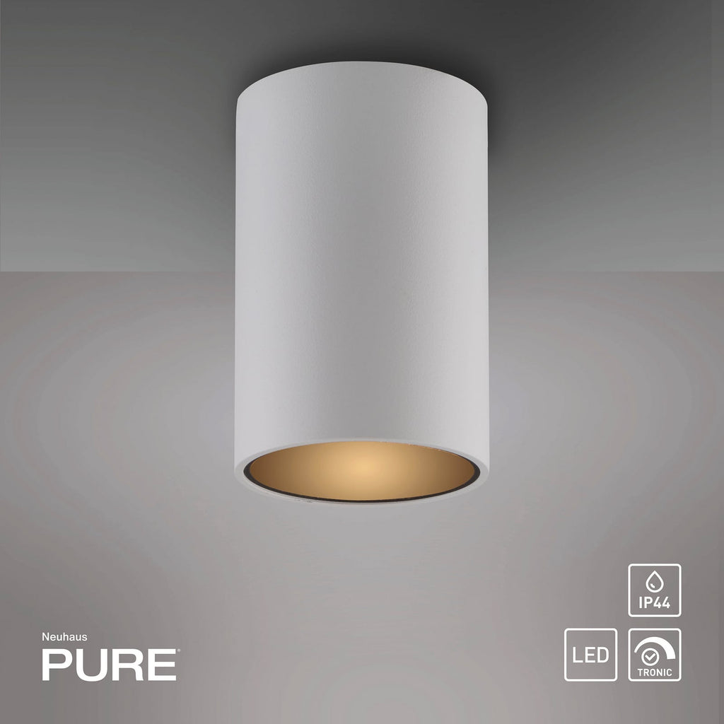 LED baderomslampe Point hvit Ø6 cm 6W dimbar IP44 sideprofil