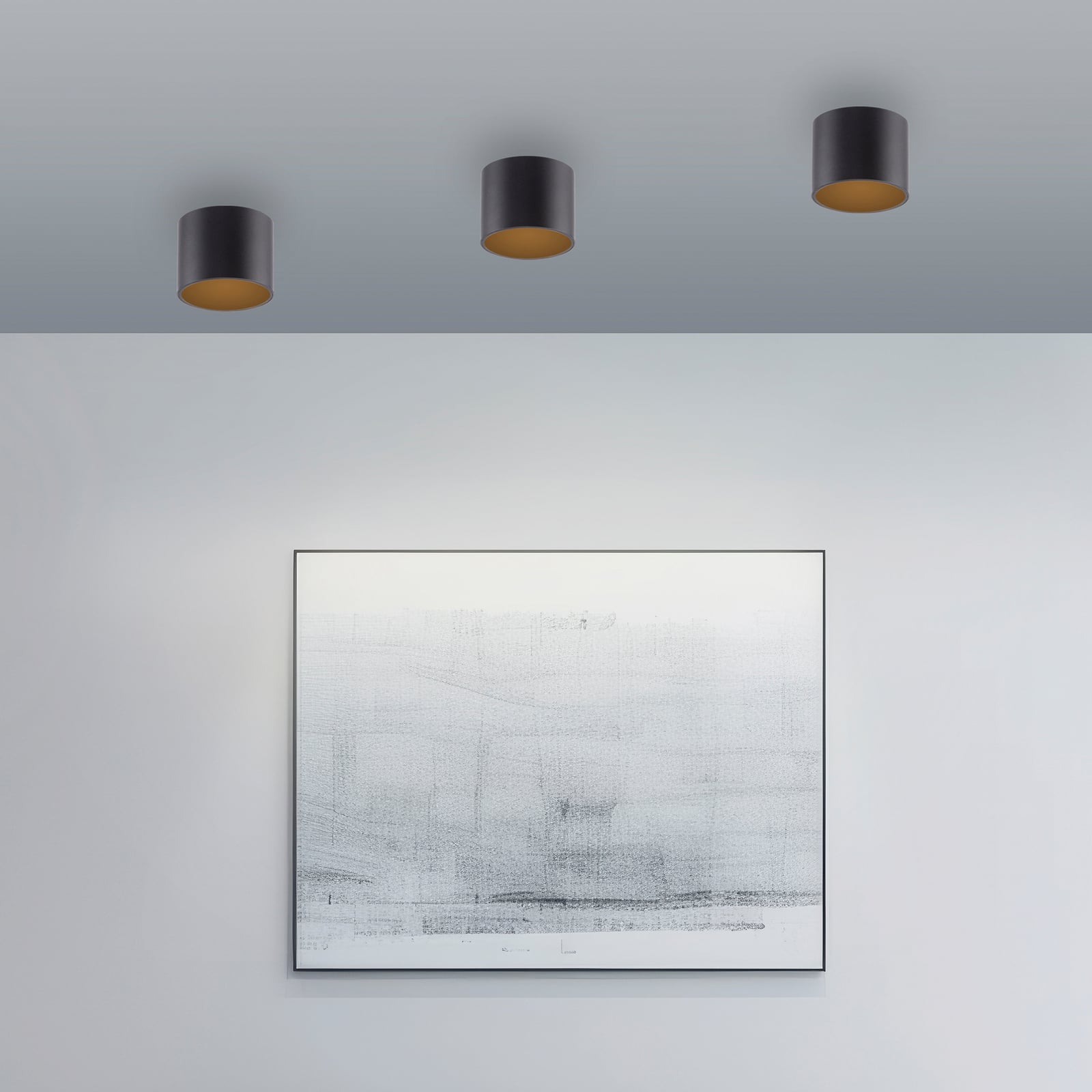 LED baderomslampe Point svart dimbar bakside