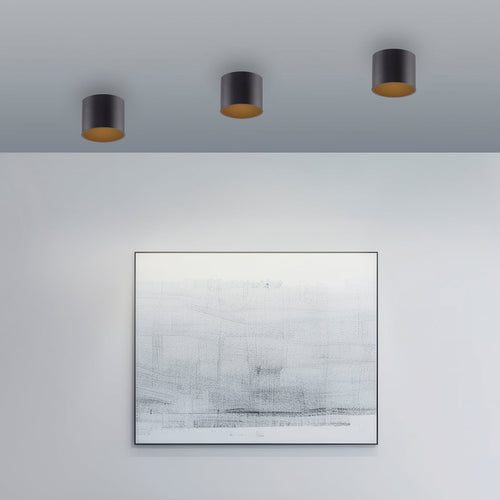 LED baderomslampe Point svart dimbar bakside