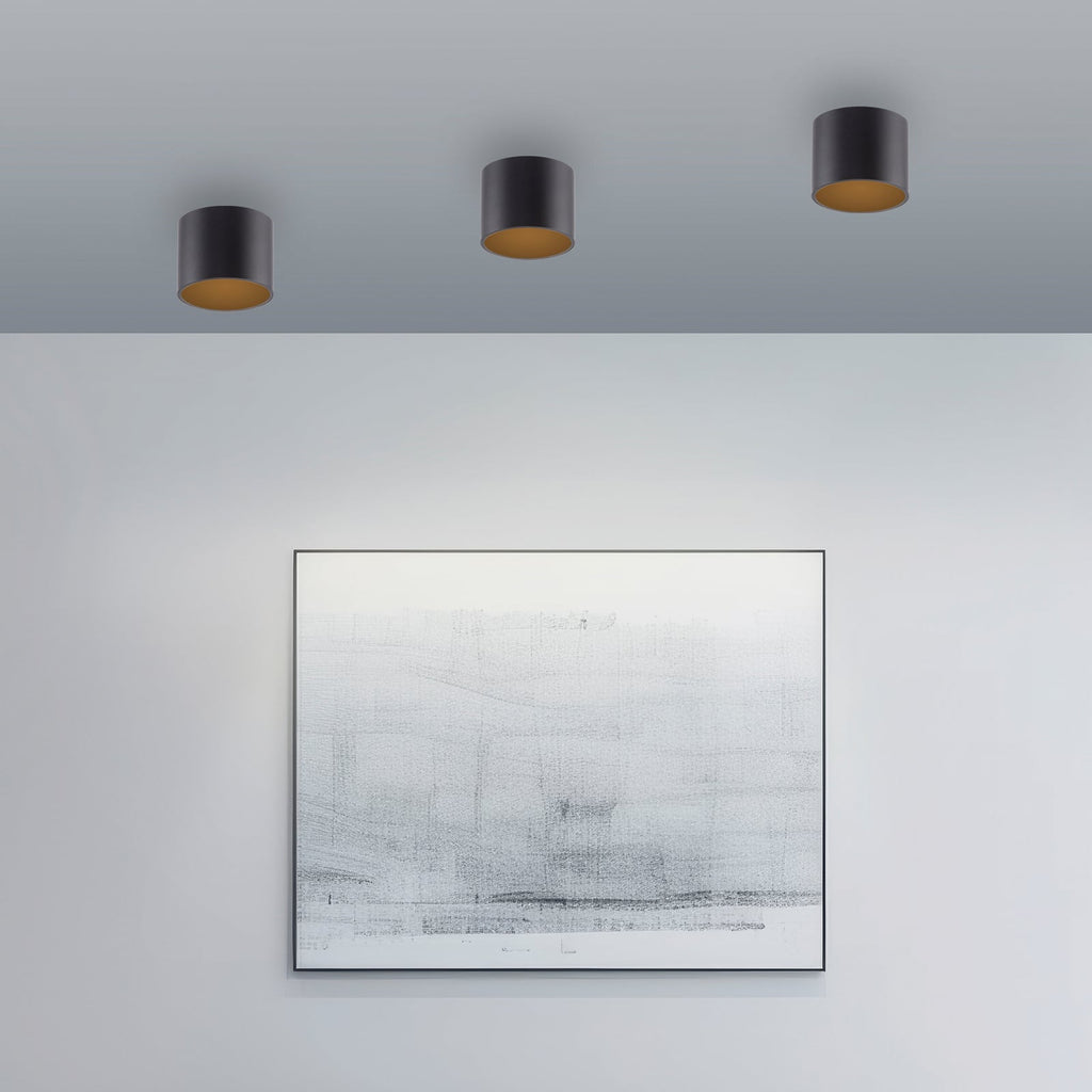 LED baderomslampe Point svart dimbar bakside