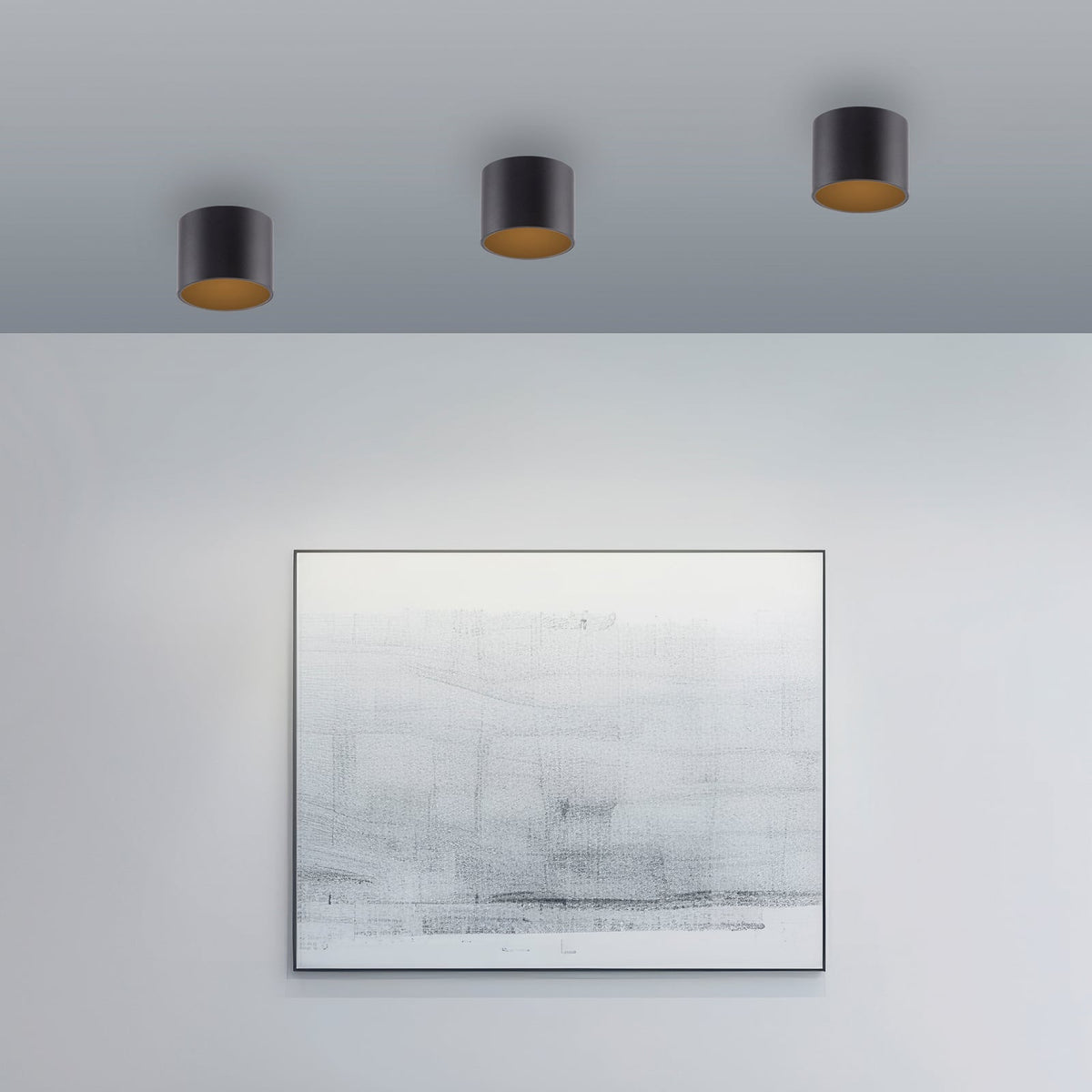 LED baderomslampe Point svart dimbar bakside