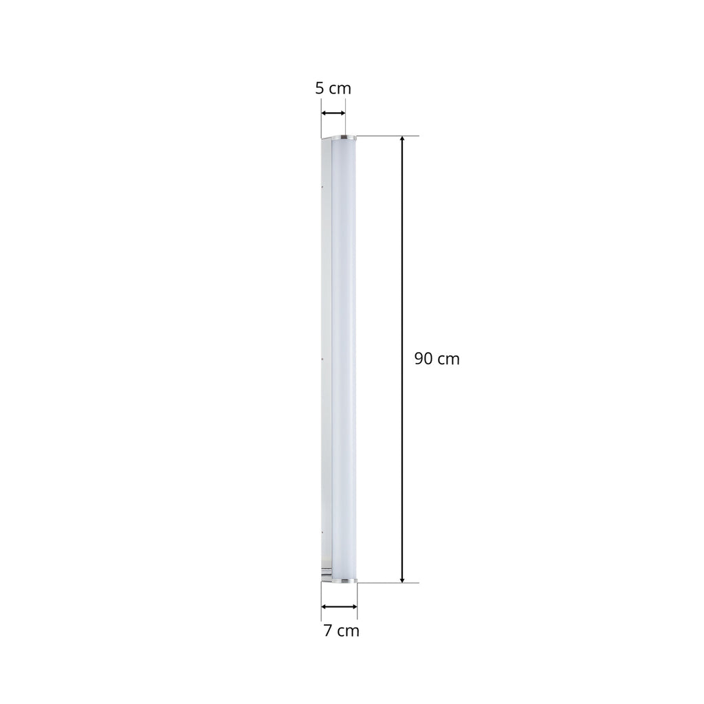 LED baderomslampe Ponto hvit/krom 90 cm IP44 18W installasjonsdetaljer