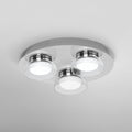 LED baderomslampe rund dimbar sølv Ø30 cm IP44 WiFi forfra