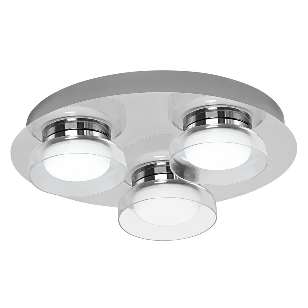 LED baderomslampe rund dimbar sølv Ø30 cm IP44 WiFi bakside