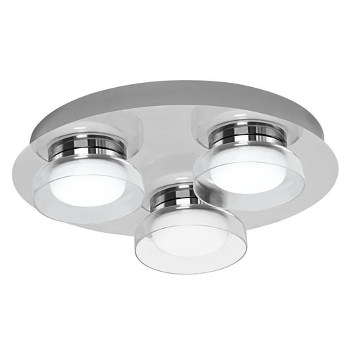 LED baderomslampe rund dimbar sølv Ø30 cm IP44 WiFi bakside