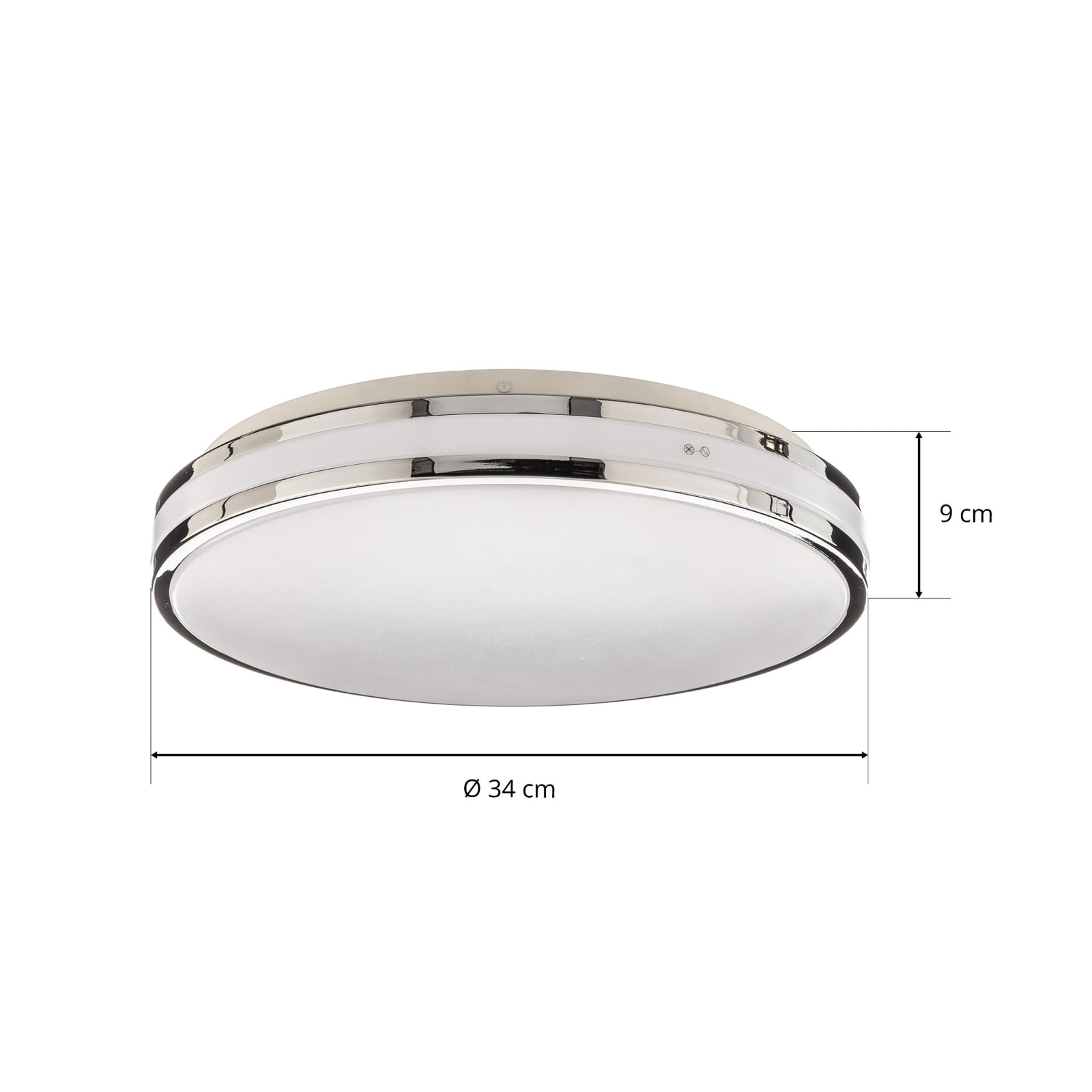 LED baderomslampe Sinovu krom installasjon