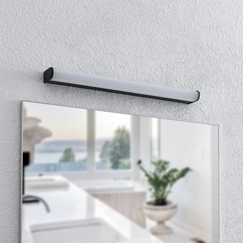 LED baderomslampe Ulisan rund svart 58,8 cm IP44 varmhvit bakside