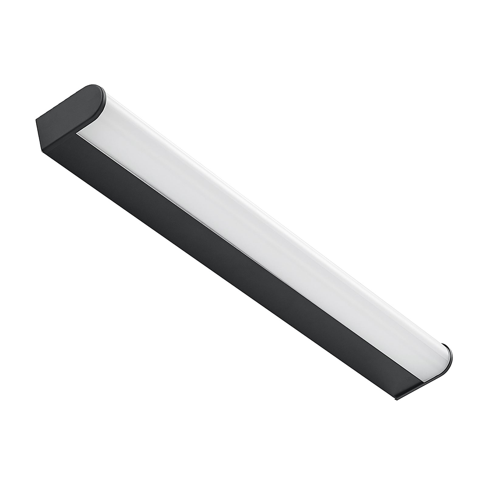 LED baderomslampe Ulisan rund svart 58,8 cm IP44 varmhvit nærbilde