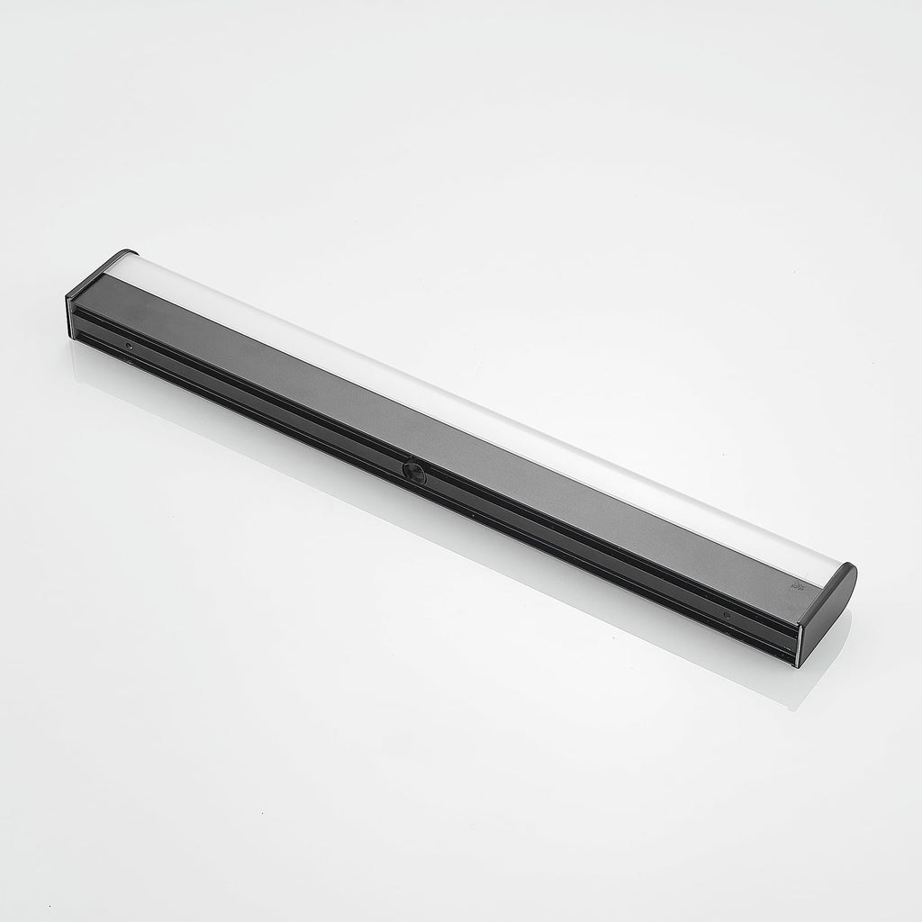 LED baderomslampe Ulisan rund svart 58,8 cm IP44 varmhvit lysdetalj