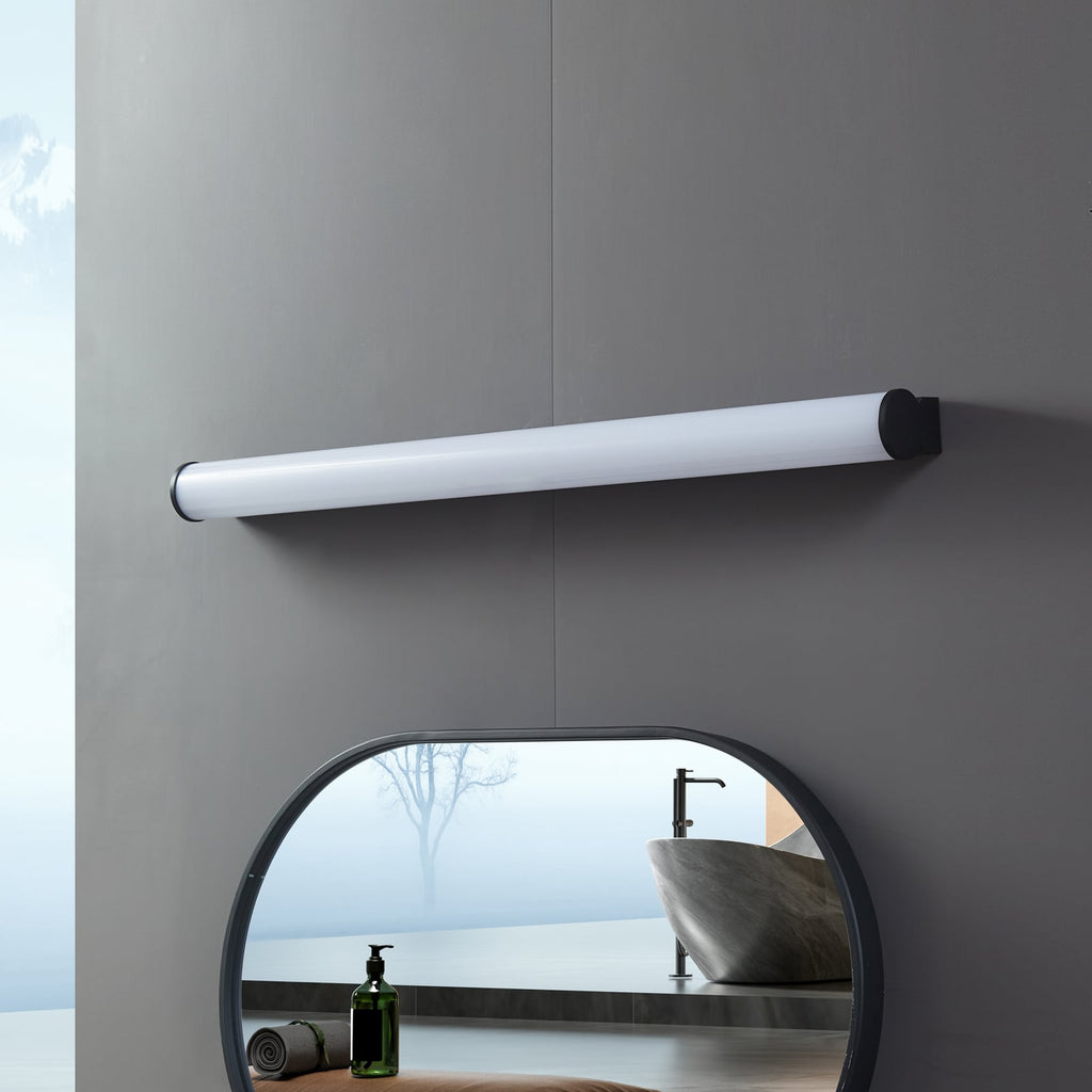 LED baderomslampe Vilmara svart 90 cm IP44 3000K detalj